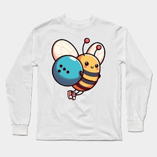 Bee at Bowling with Bowling ball Long Sleeve T-Shirt